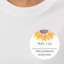 Nome de etiqueta de Reunião da Família