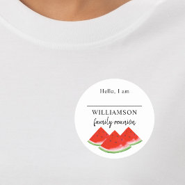Nome de etiqueta de Reunião da Família Watermelon