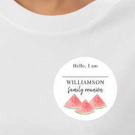 Nome de etiqueta de Reunião da Família Watermelon