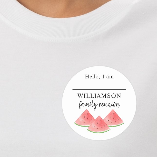 Nome de etiqueta de Reunião da Família Watermelon (Criador carregado)