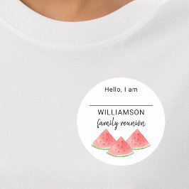 Nome de etiqueta de Reunião da Família Watermelon