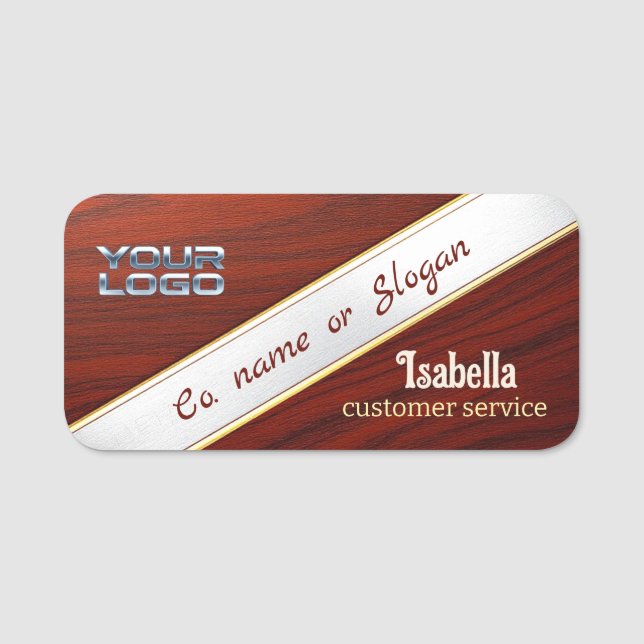 Nome de etiqueta de Título de Cargo de Funcionário (Frente)