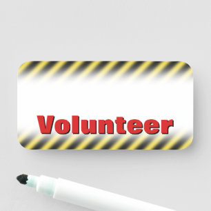 Nome de etiqueta de "Voluntário", apanhador de olh