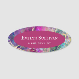 Nome de etiqueta Design Fuchsia Aquamarine