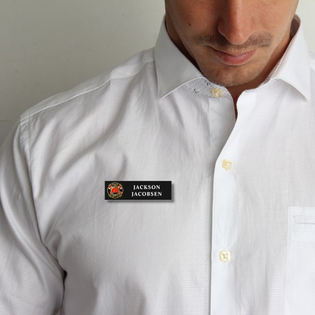 Nome de etiqueta do capacete de combate a incêndio (Criador carregado)