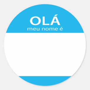 Nome de etiqueta do português de Meu Nome E do Ol