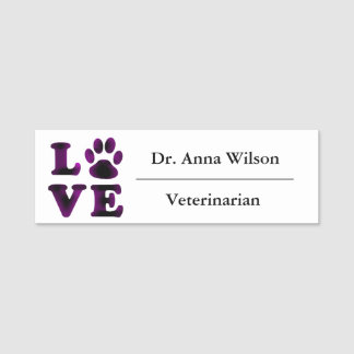 Nome de etiqueta do veterinário do impressão da