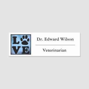 Nome de etiqueta do veterinário do impressão da