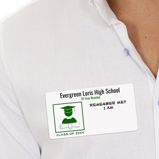 Nome de etiqueta do Vinheta Verde de Reunião de Cl (Criador carregado)