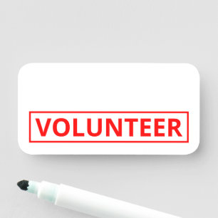 Nome de etiqueta Elegante "VOLUNTEER"