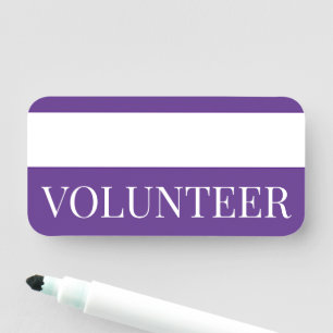 Nome de etiqueta Elegante "VOLUNTEER"