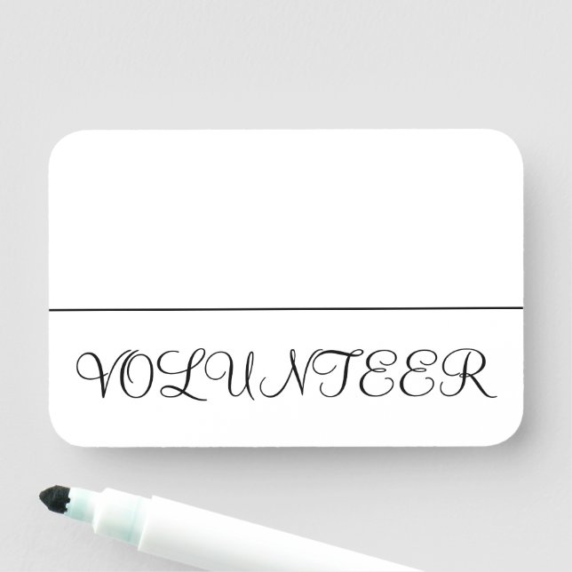 Nome de etiqueta Elegante "VOLUNTEER" (In Situ)
