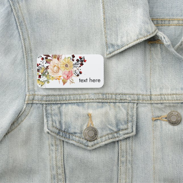 Nome de etiqueta floral romântico, Clássico de Aqu (In Situ)