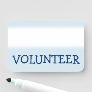 Nome de etiqueta humilde "VOLUNTEER"