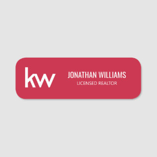 Nome de etiqueta Keller Williams