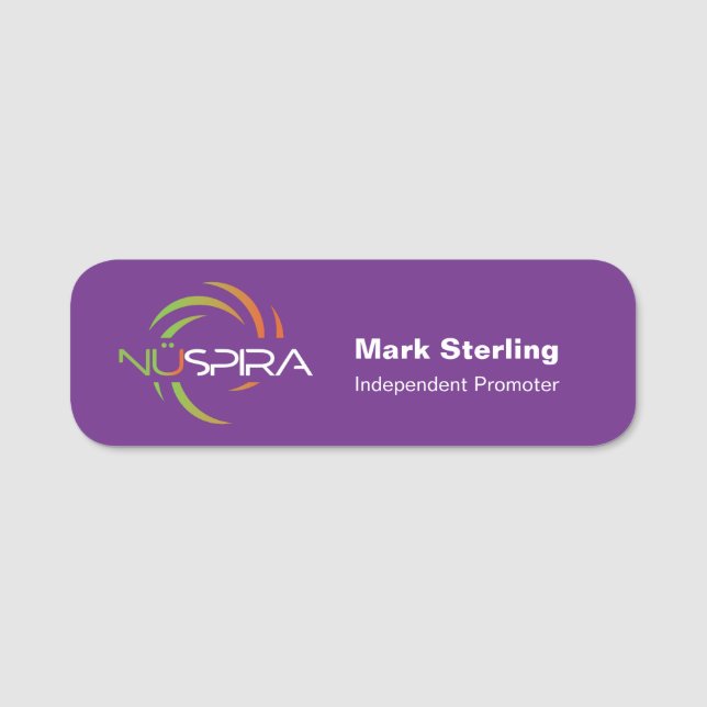 Nome de etiqueta NuSpira (Frente)