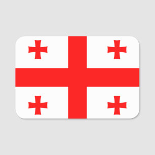 Nome de etiqueta Patriótico com a bandeira da Geór