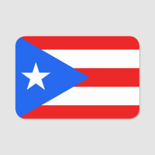 Nome de etiqueta patriótico com a bandeira de