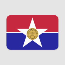 Nome de etiqueta Patriótico com a bandeira de Dall