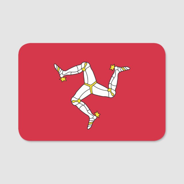 Nome de etiqueta Patriótico com bandeira da Ilha d (Frente)