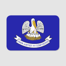 Nome de etiqueta Patriótico com bandeira da Louisi