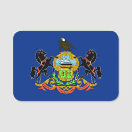 Nome de etiqueta Patriótico com bandeira da Pensil