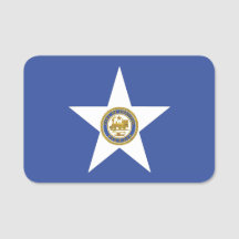 Nome de etiqueta Patriótico com bandeira de Housto