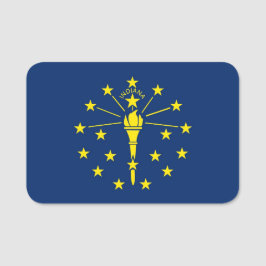 Nome de etiqueta Patriótico com bandeira de Indian