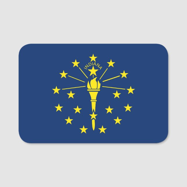 Nome de etiqueta Patriótico com bandeira de Indian (Frente)