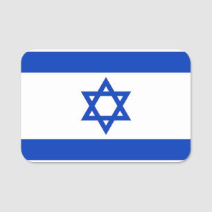 nome de etiqueta patriótico com bandeira de Israe