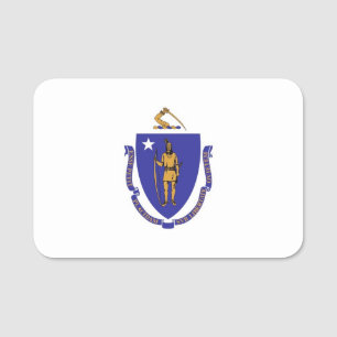 nome de etiqueta Patriótico com bandeira de Massa