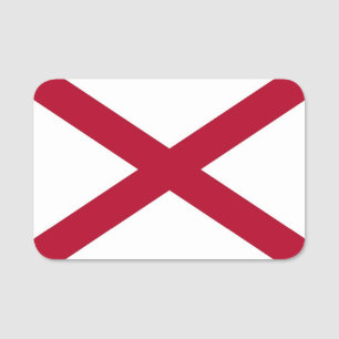 nome de etiqueta patriótico com bandeira do Alaba