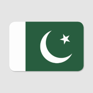 Nome de etiqueta Patriótico com bandeira do Paquis