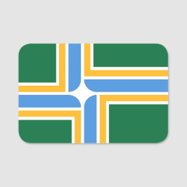 Nome de etiqueta Patriótico com pavilhão de Portla