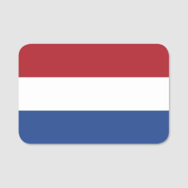 Nome de etiqueta patriótico com pavilhão dos Paíse