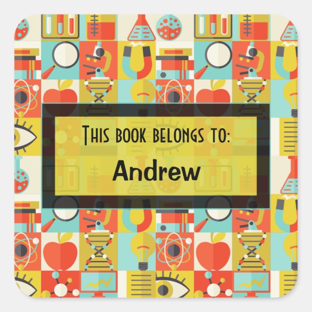 Nome de etiqueta Personalizado de Crianças do Retr (Frente)