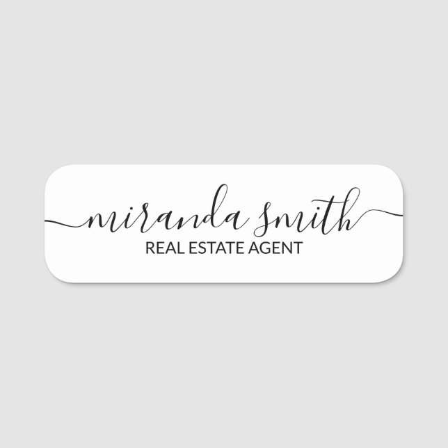 Nome de etiqueta Personalizado Profissional Modern (Frente)