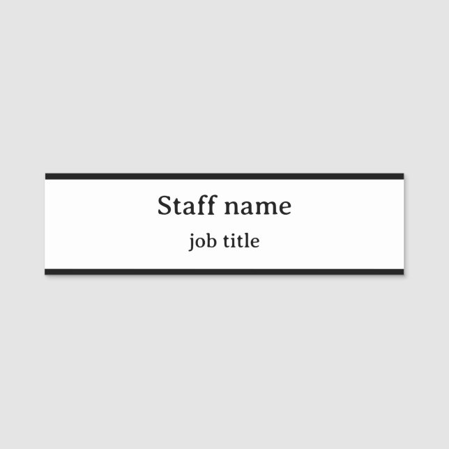 Nome de etiqueta personalizável para trabalho (Frente)