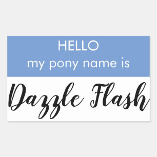 Nome de etiqueta Pony - Dazzle Flash
