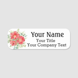 Nome de etiqueta Primroses Flores Crachá de Texto