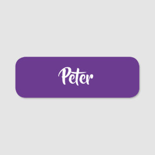 Nome de etiqueta simples púrpura de nome personali