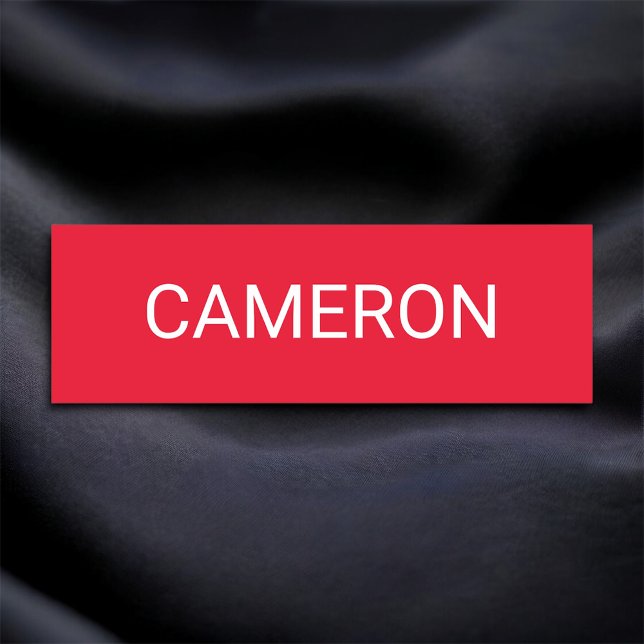 Nome de etiqueta vermelho clássico magnético ou pi (MISOOK Red Name Tag)