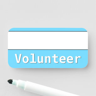 nome de etiqueta "Voluntário"