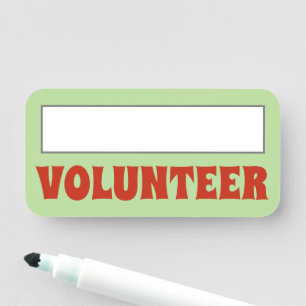 Nome de etiqueta "VOLUNTÁRIO" atraente