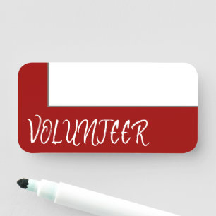 Nome de etiqueta "VOLUNTÁRIO" glamoroso