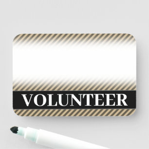 Nome de etiqueta "VOLUNTÁRIO" respeitável