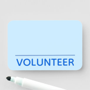 Nome de etiqueta "VOLUNTÁRIO" simples