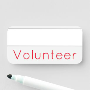 Nome de etiqueta "voluntário" simples