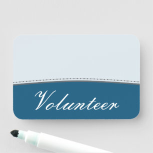 Nome de etiqueta "Voluntário" sofisticado e elegan