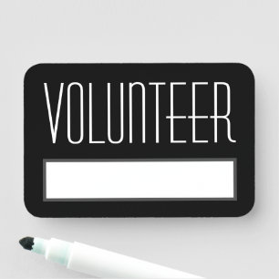 Nome de etiqueta "VOLUNTEER" clássico, luxuoso